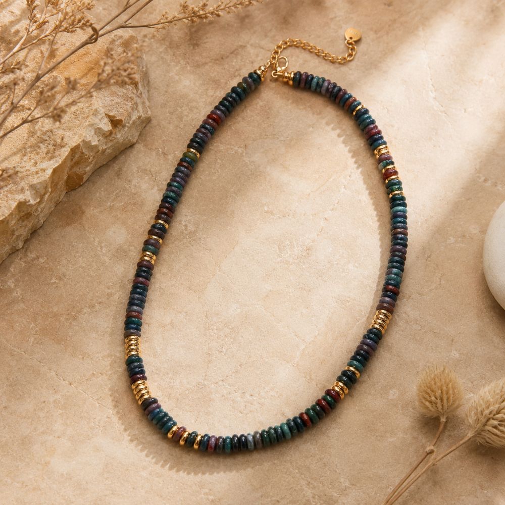 Collier Agate en Pierre Naturelle