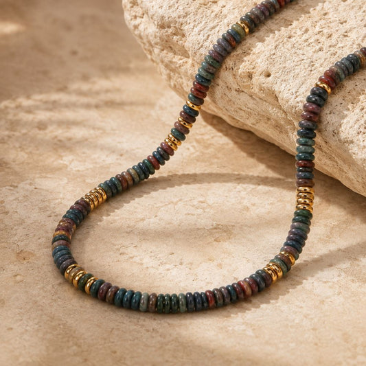 Collier Agate en Pierre Naturelle