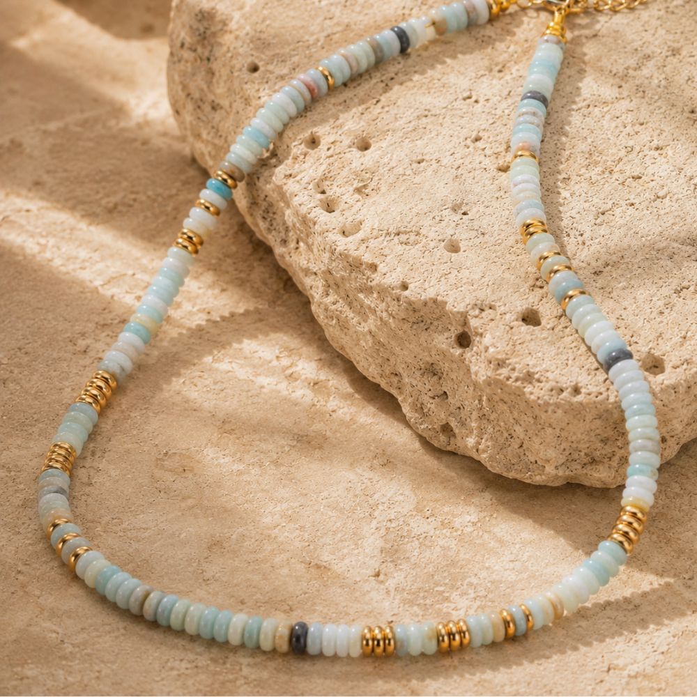 Collier Amazonite en Pierre Naturelle
