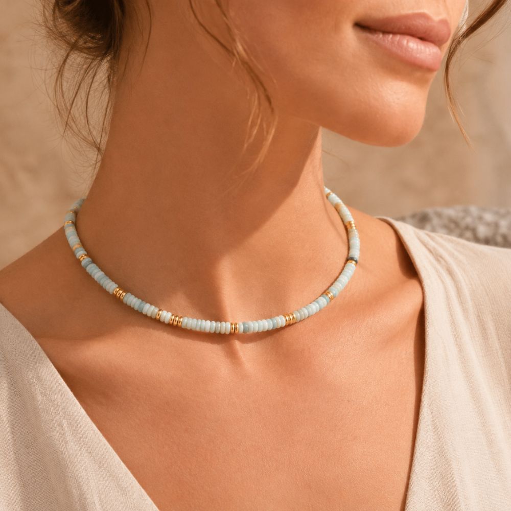 Collier Amazonite en Pierre Naturelle