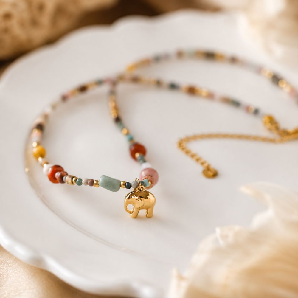 Collier Bohème Chic en Pierres Naturelles