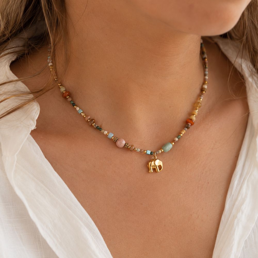 Collier Bohème Chic en Pierres Naturelles