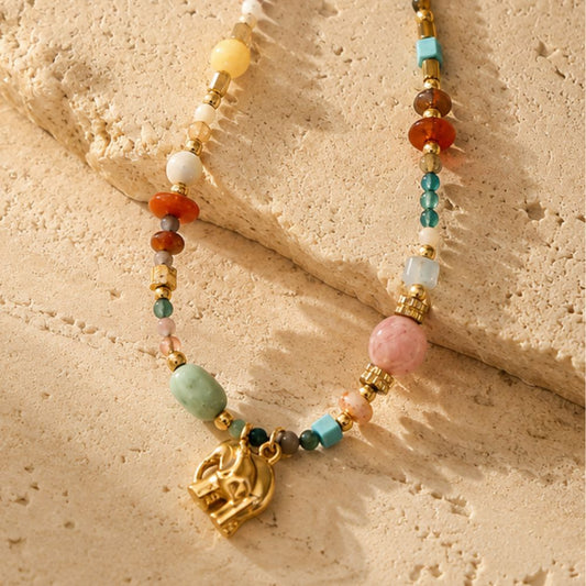 Collier Bohème Chic en Pierres Naturelles