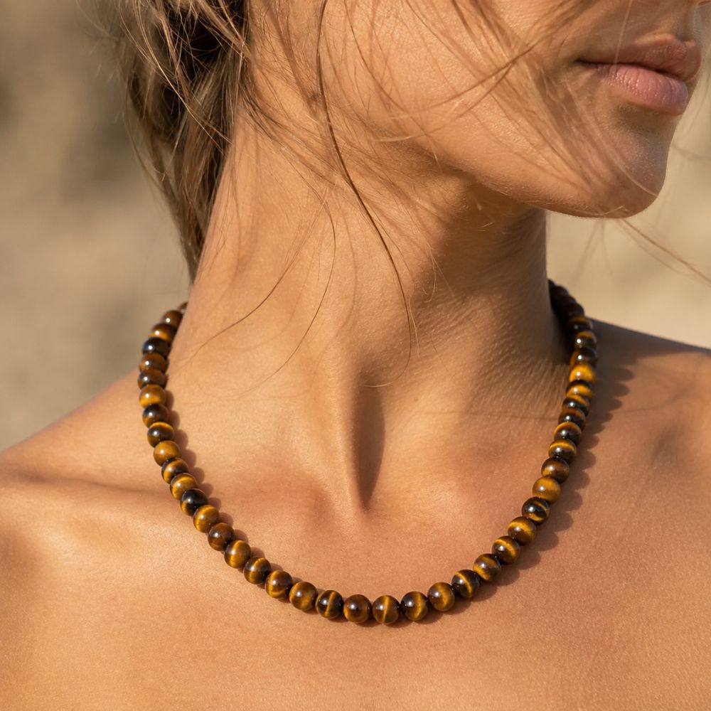 Collier Œil de Tigre en Pierres Naturelles