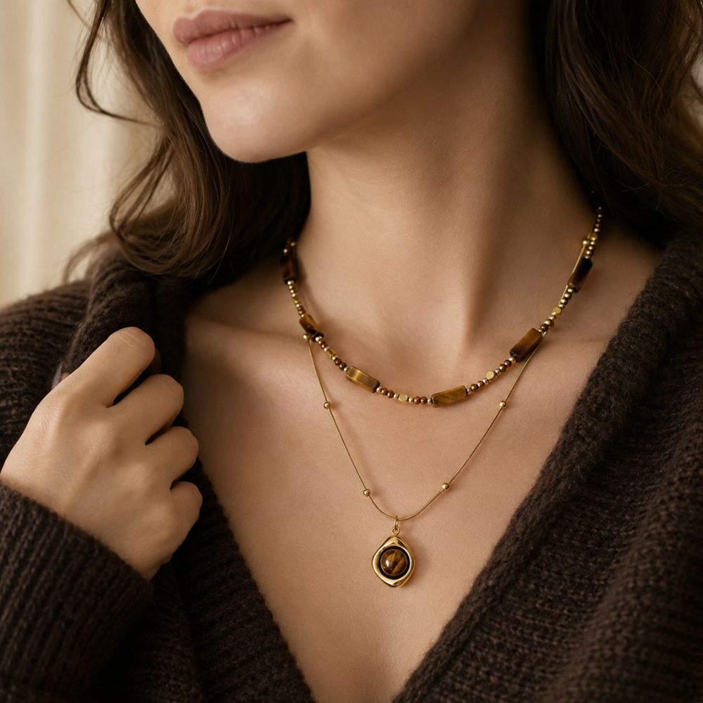 Collier Œil de Tigre Femme