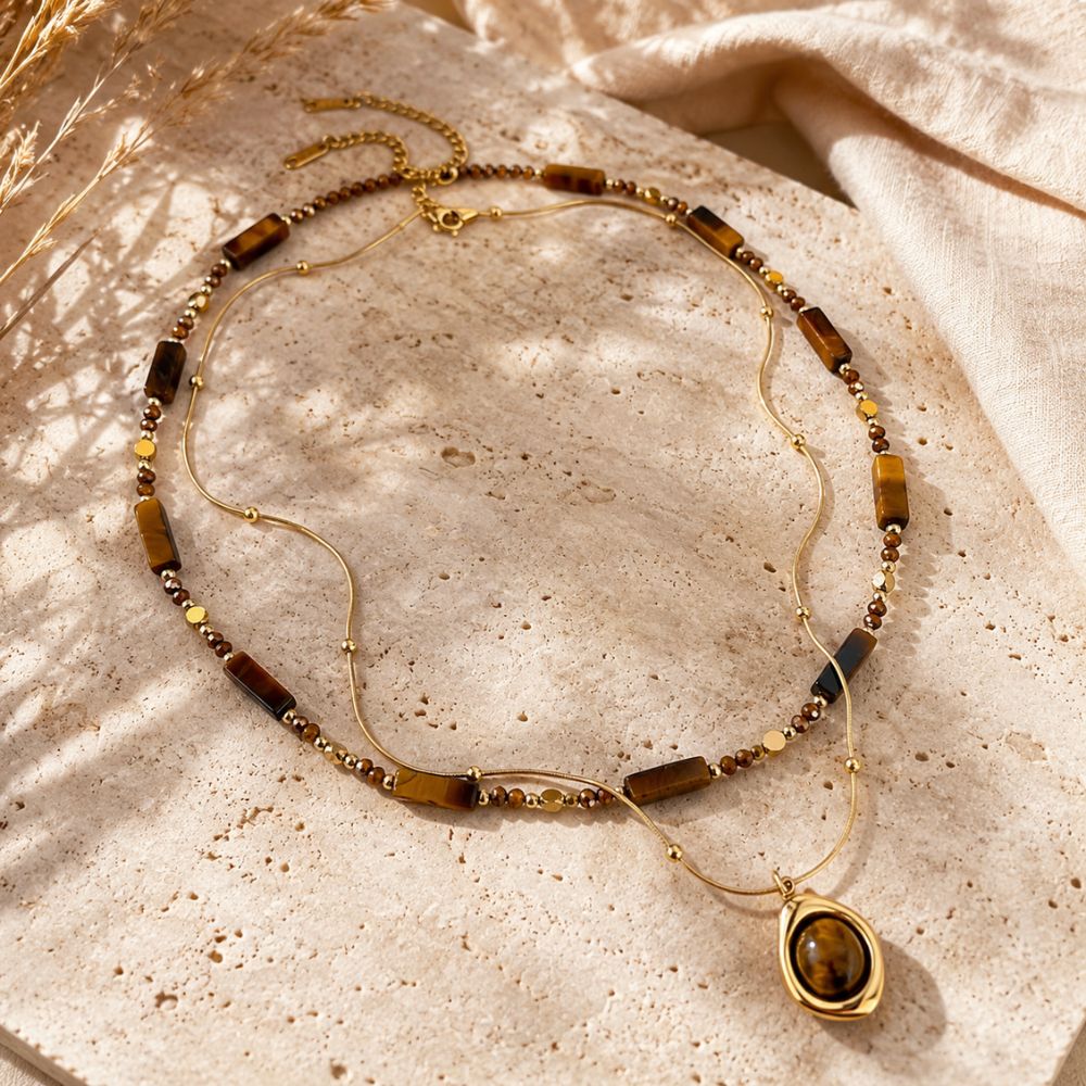 Collier Œil de Tigre Femme