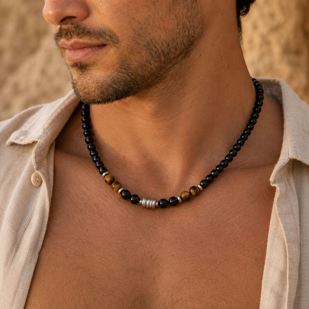 Collier Œil de Tigre Homme