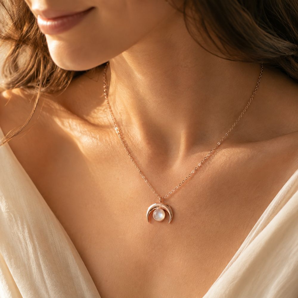 Collier Pierre de Lune en Argent 925