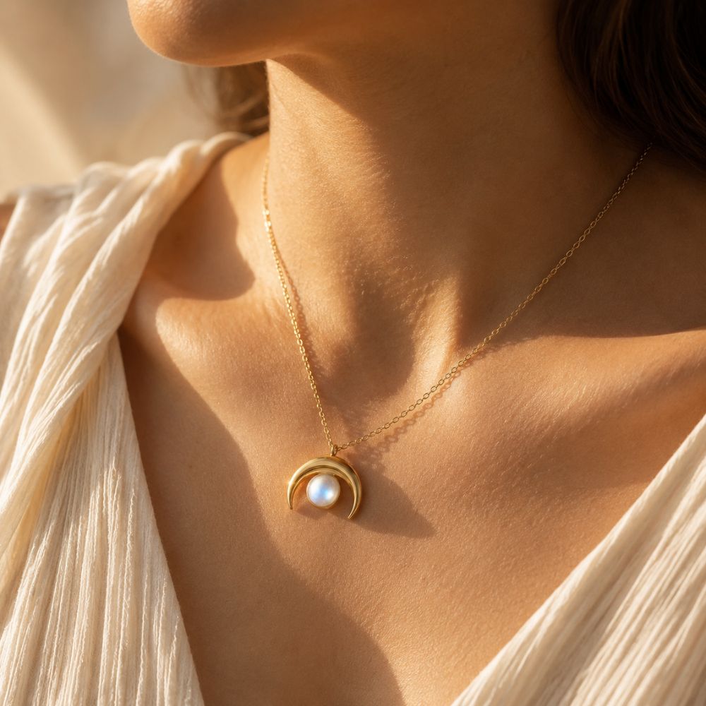 Collier Pierre de Lune en Argent 925