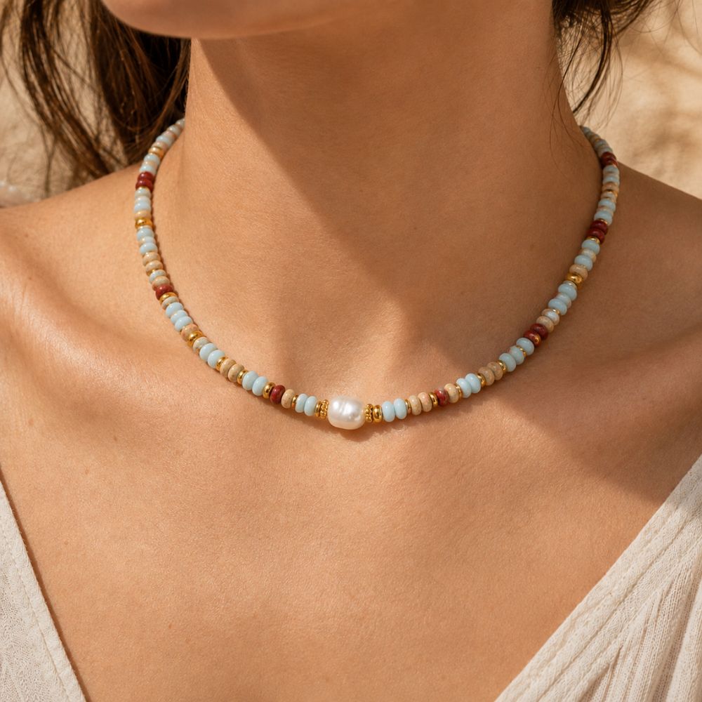 Collier Ras de Cou Pierre Naturelle