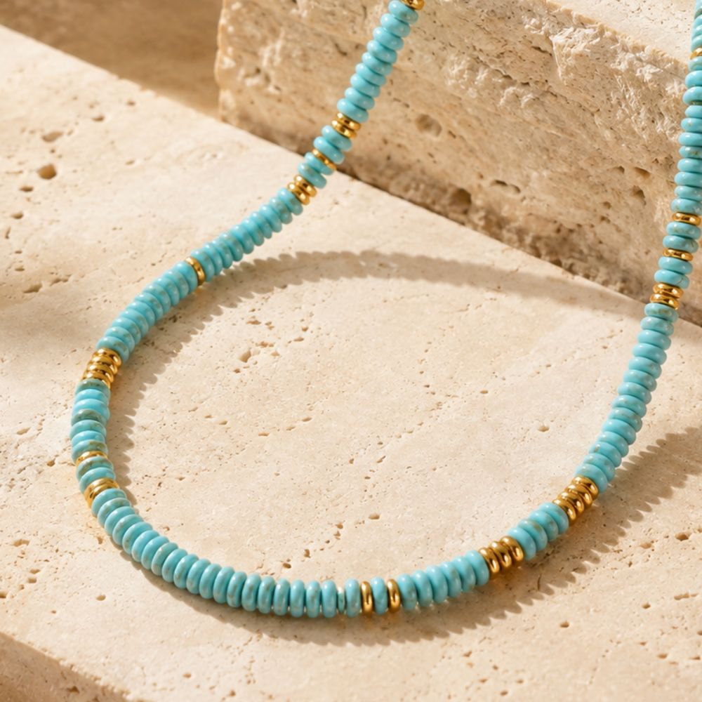 Collier Turquoise en Pierre Naturelle