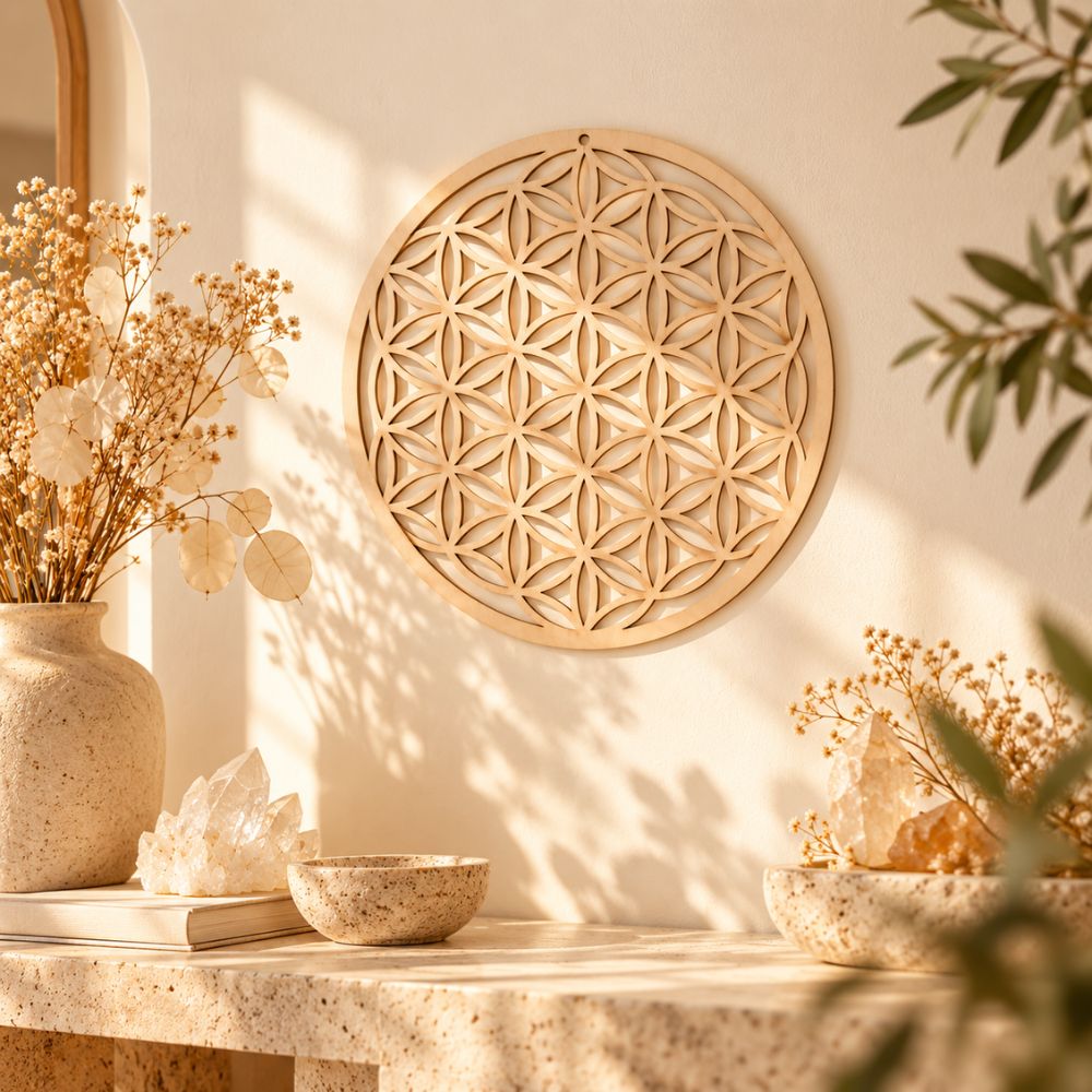 Fleur de vie en bois – 30,5 cm