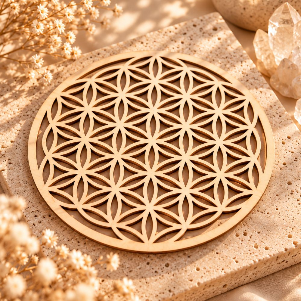 Fleur de vie en bois – 30,5 cm