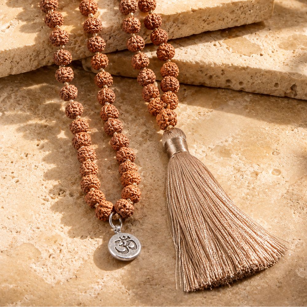 Mala Rudraksha en Graines Naturelles