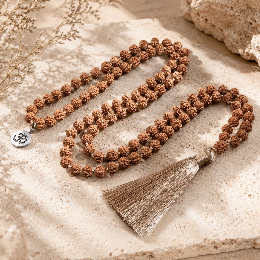 Mala Rudraksha en Graines Naturelles
