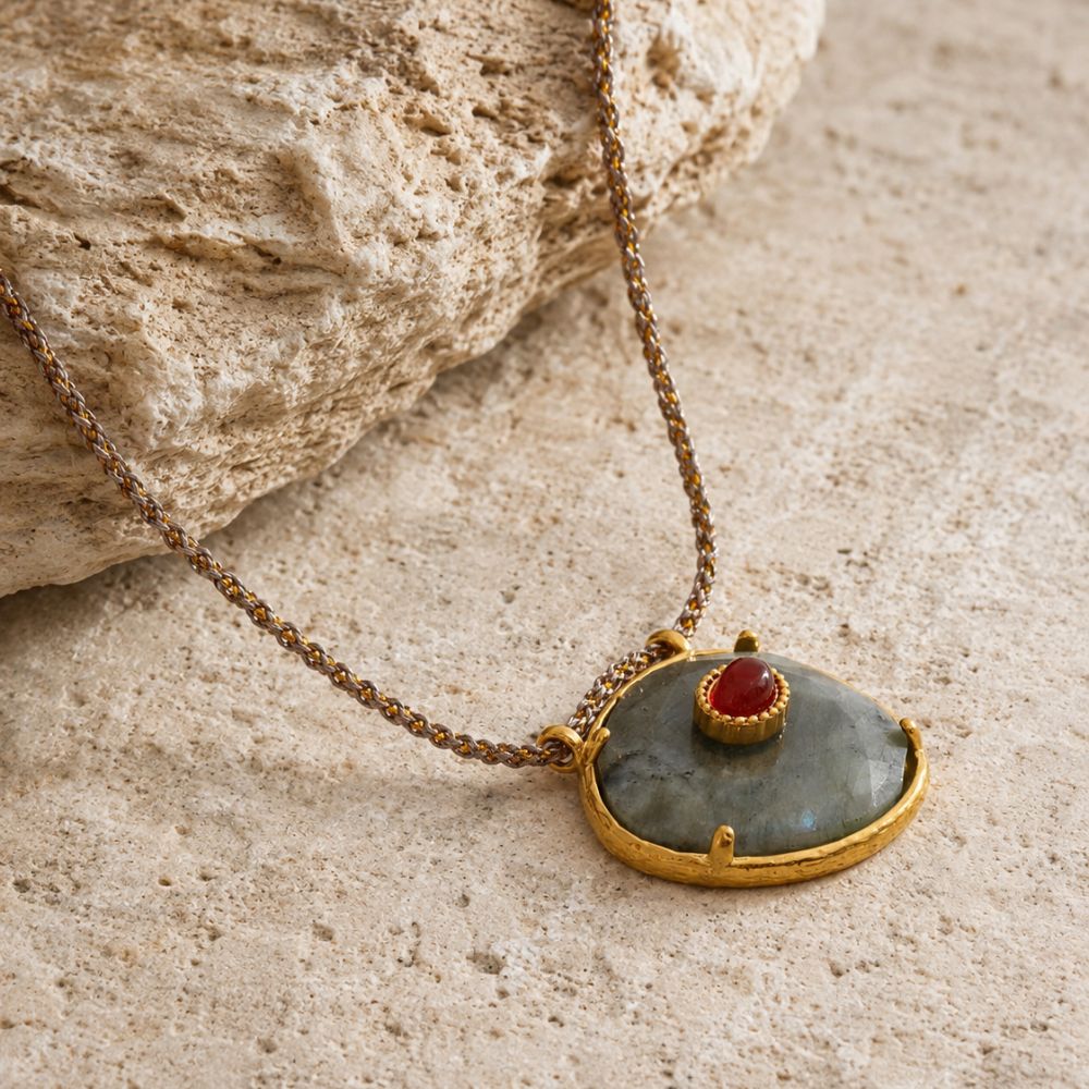 Pendentif Agate en Pierre Naturelle