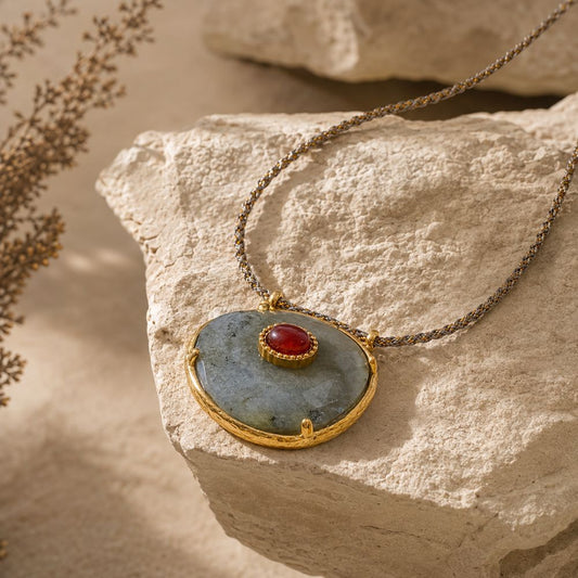 Pendentif Agate en Pierre Naturelle