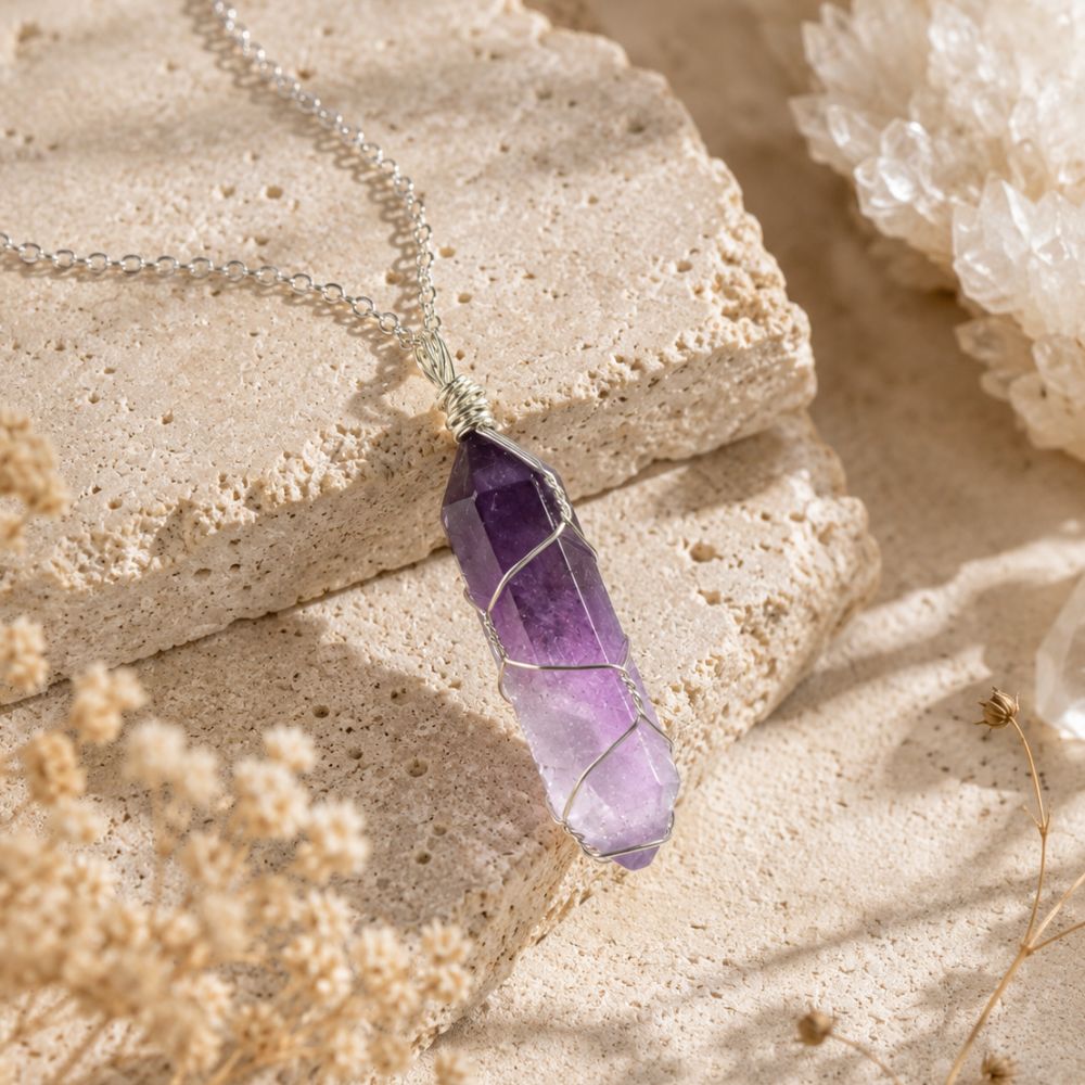 Pendentif Améthyste Pointe