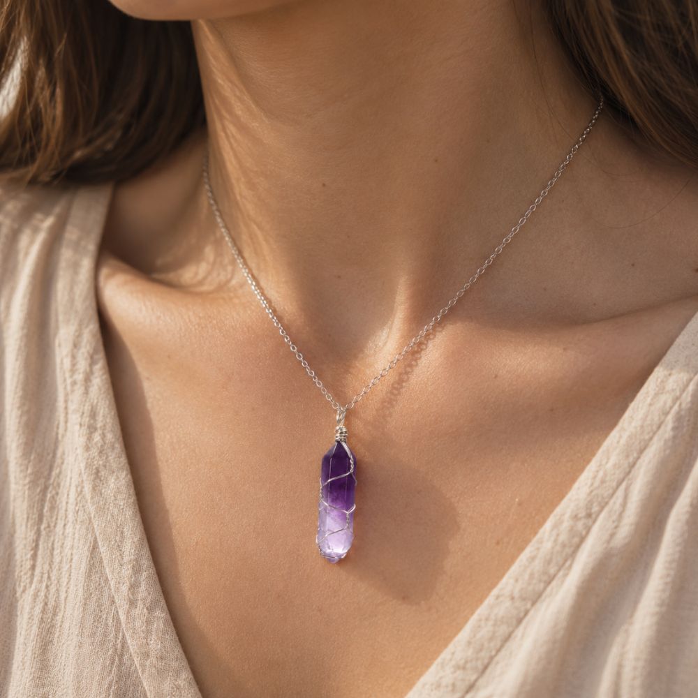 Pendentif Améthyste Pointe