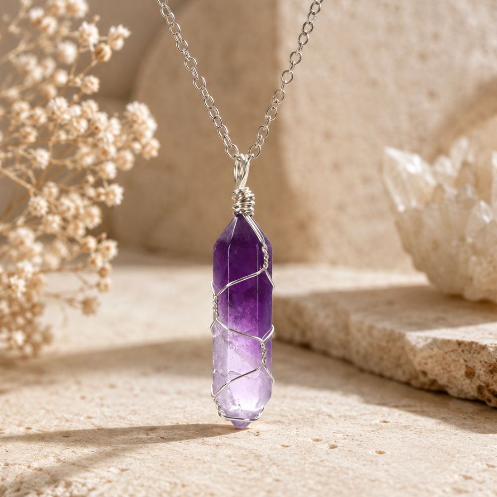 Pendentif Améthyste Pointe