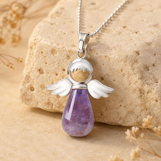 Pendentif Ange en Pierre Naturelle