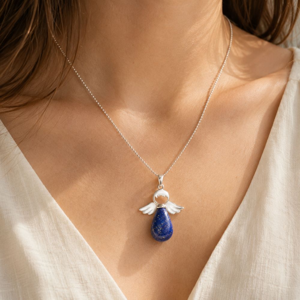 Pendentif Ange en Pierre Naturelle