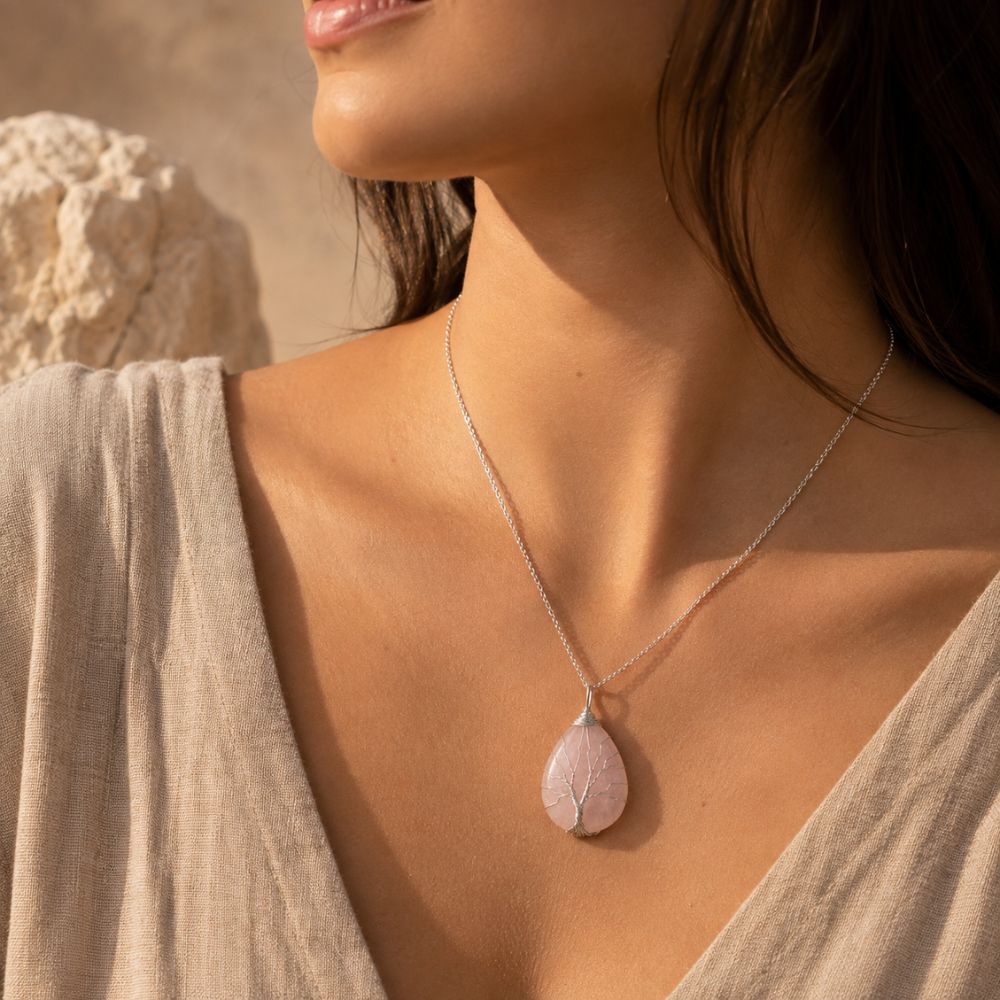 Pendentif Arbre de Vie Pierre Naturelle