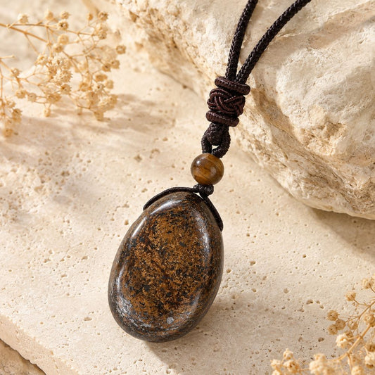 Pendentif Bronzite en Pierre Naturelle