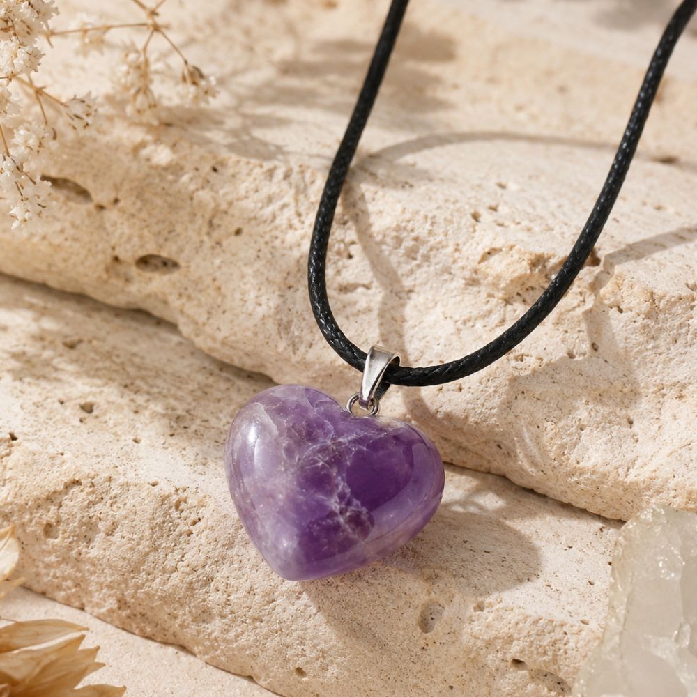 Pendentif Cœur Améthyste