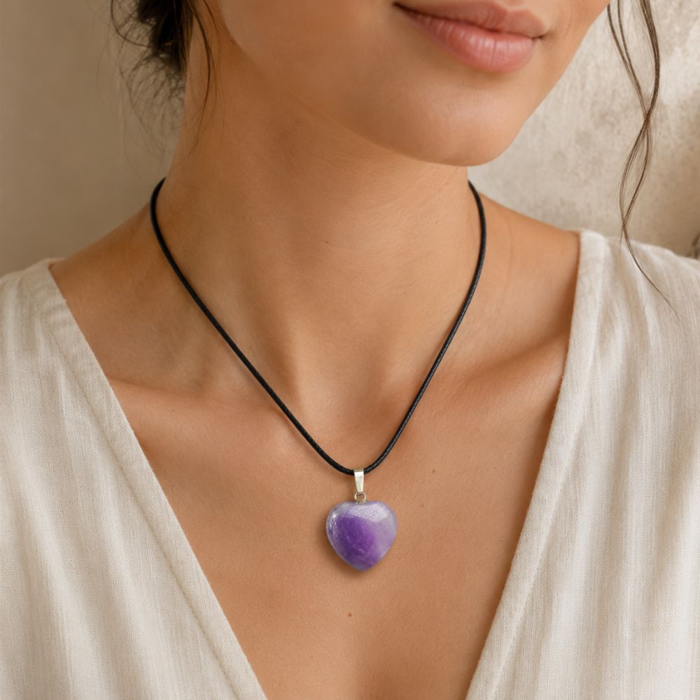 Pendentif Cœur Améthyste