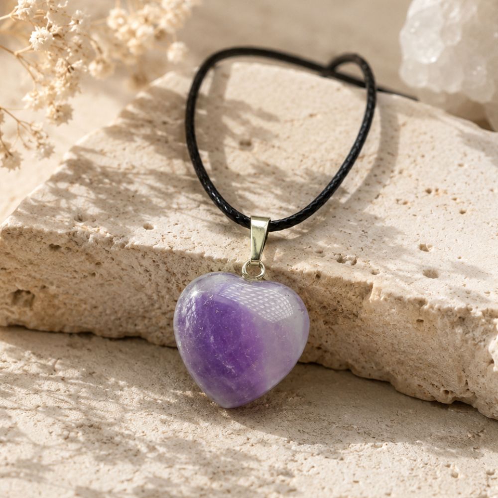Pendentif Cœur Améthyste