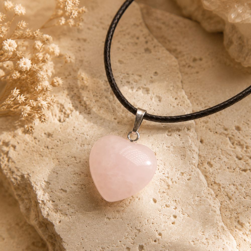Pendentif Cœur en Quartz Rose "Amour Inconditionnel"