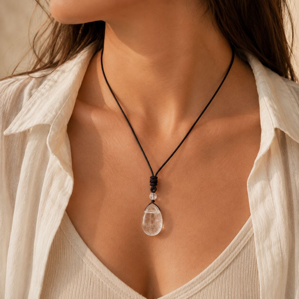 Pendentif Cristal de Roche Naturel