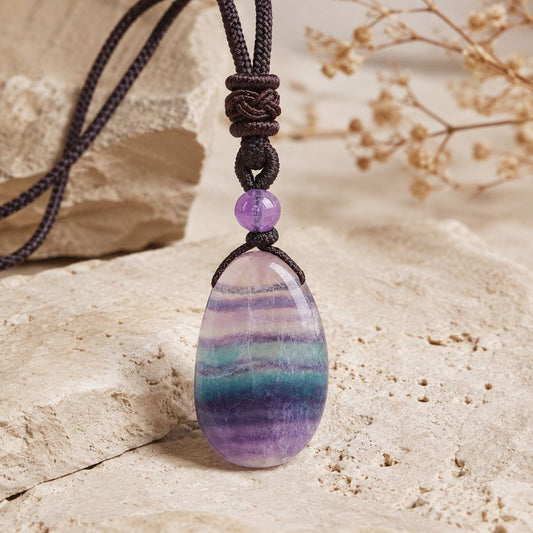 Pendentif Fluorite en Pierre Naturelle