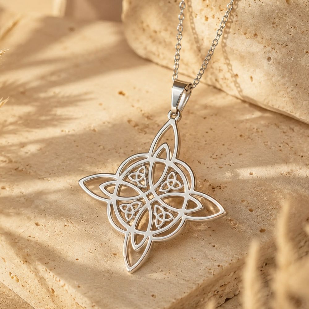 Pendentif Nœud de Sorcière en Acier Inoxydable