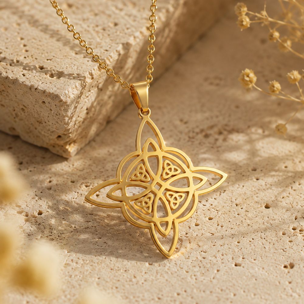 Pendentif Nœud de Sorcière en Acier Inoxydable