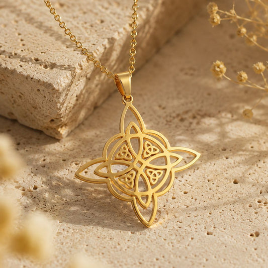 Pendentif Nœud de Sorcière en Acier Inoxydable