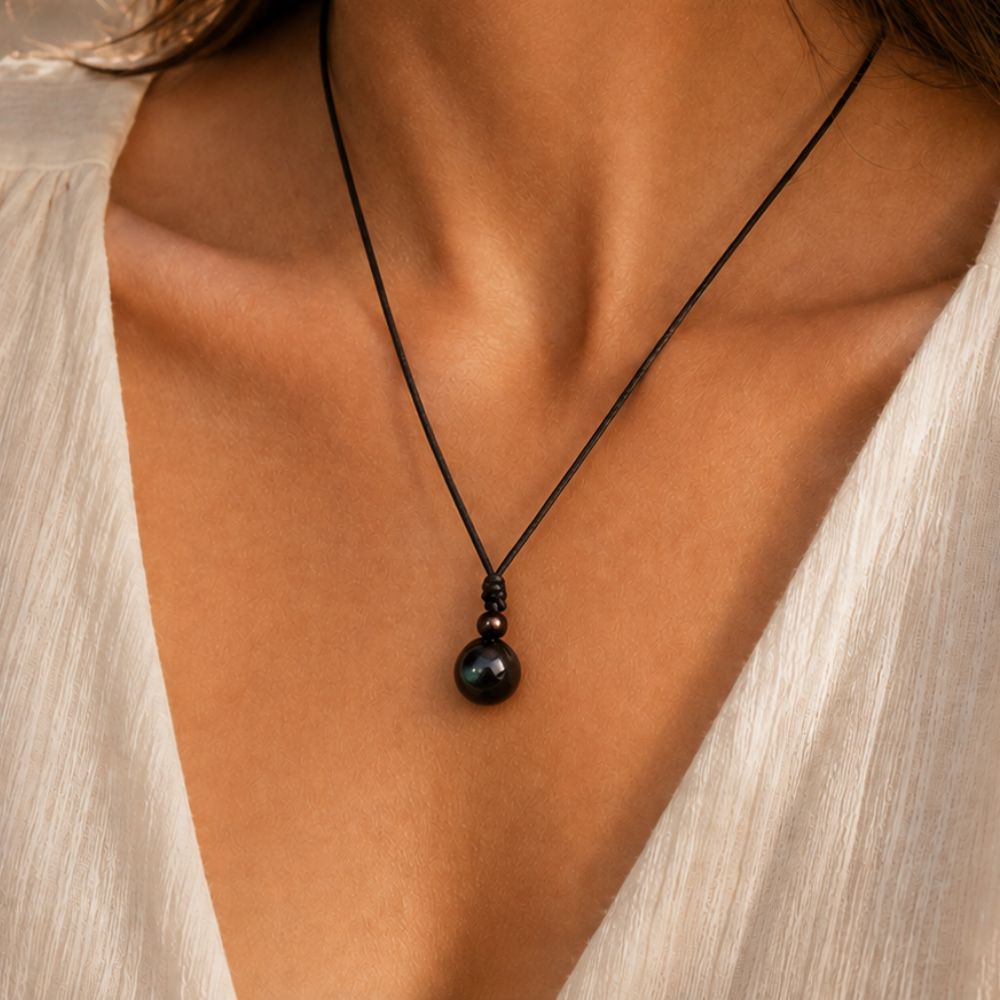 Pendentif Obsidienne Œil Céleste