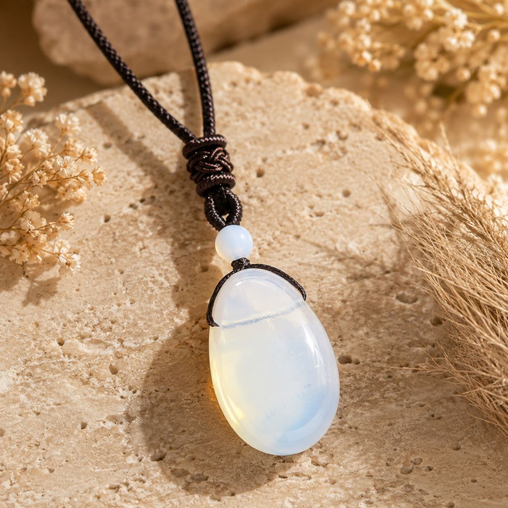 Pendentif Opale en Pierre Naturelle
