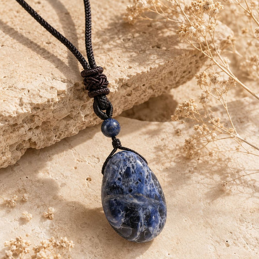 Pendentif Sodalite en Pierre Naturelle